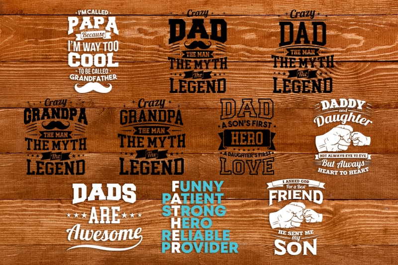 Download Dad T Shirt Design Bundle Buy T Shirt Designs