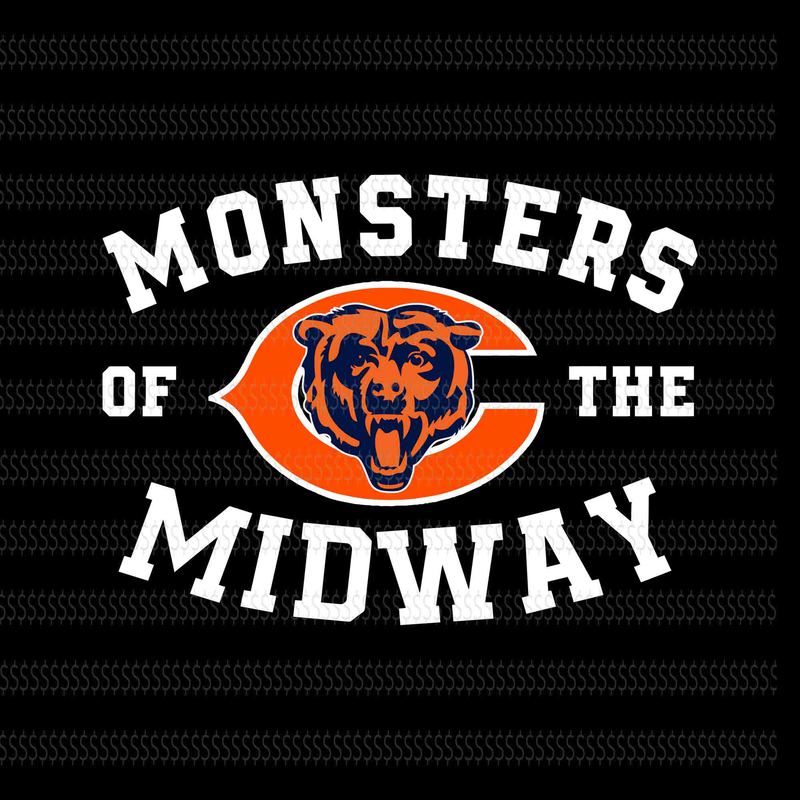 nfl Chicago Bears Monsters of the midway slogan football T-shirt 3D custom  fan