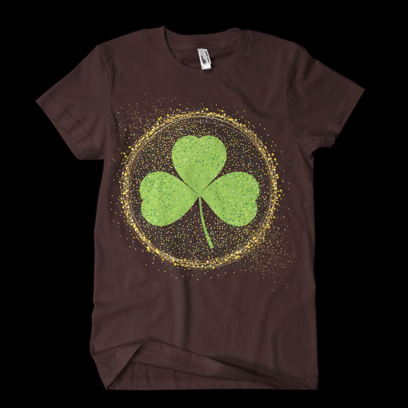 clover t shirt design graphic