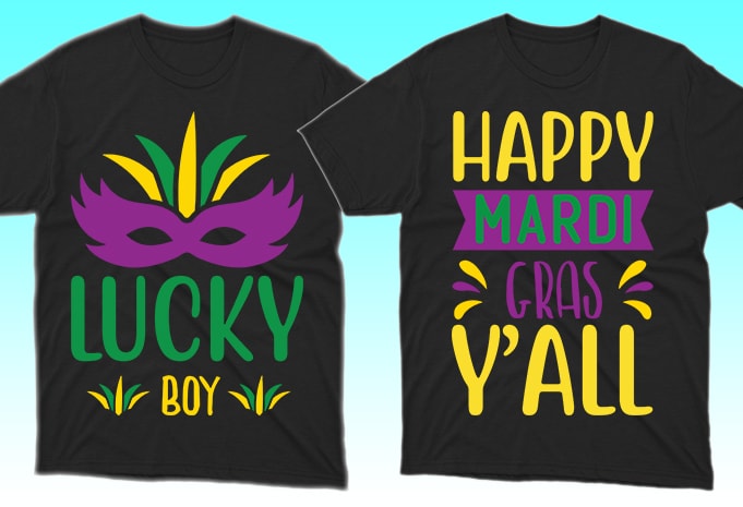 100 Print Ready Mardi Gras T-shirt Designs Bundle