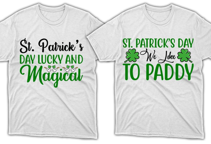 80 Print Ready St. Patrick's Day quotes T-shirt Designs Bundle