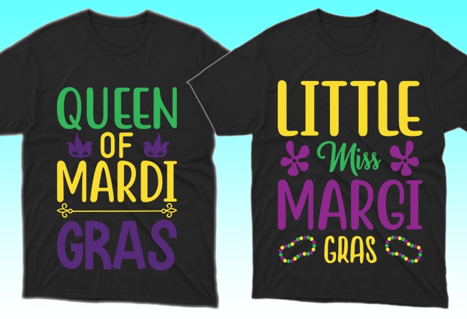 100 Print Ready Mardi Gras T-shirt Designs Bundle