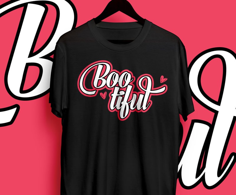 Bootiful Typography - T-Shirt - Design - Buy t-shirt designs