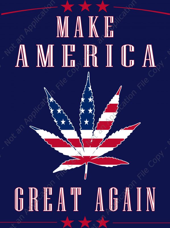 Weed Leaf MAGA Png Design tshirt-factory.com