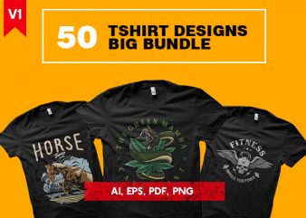 50 Tshirt Designs Big Bundle v1
