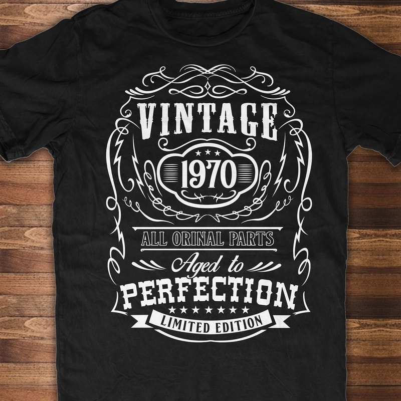 Download Aged To Perfection 50th Birthday T Shirt Design Template Buy T Shirt Designs