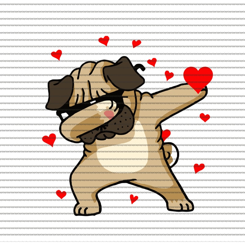 Download Dabbing dog svg,dabbing dog valentine svg,dabbing pug ...