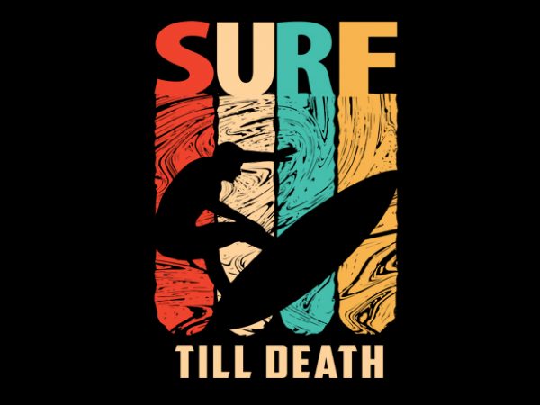 Surf vector t shirt design artwork