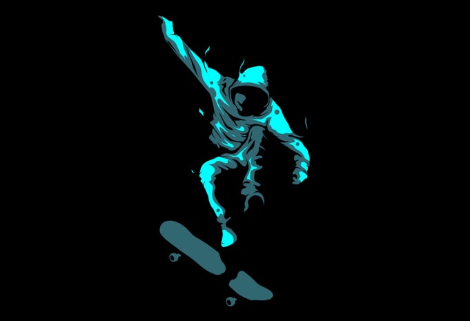 skateboard spirit vector t-shirt design template - Buy t-shirt designs