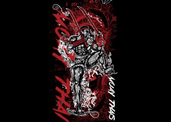 Muay Thai 3 t shirt design for sale