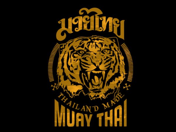 Muay thai 8 vector buy t shirt design for commercial use