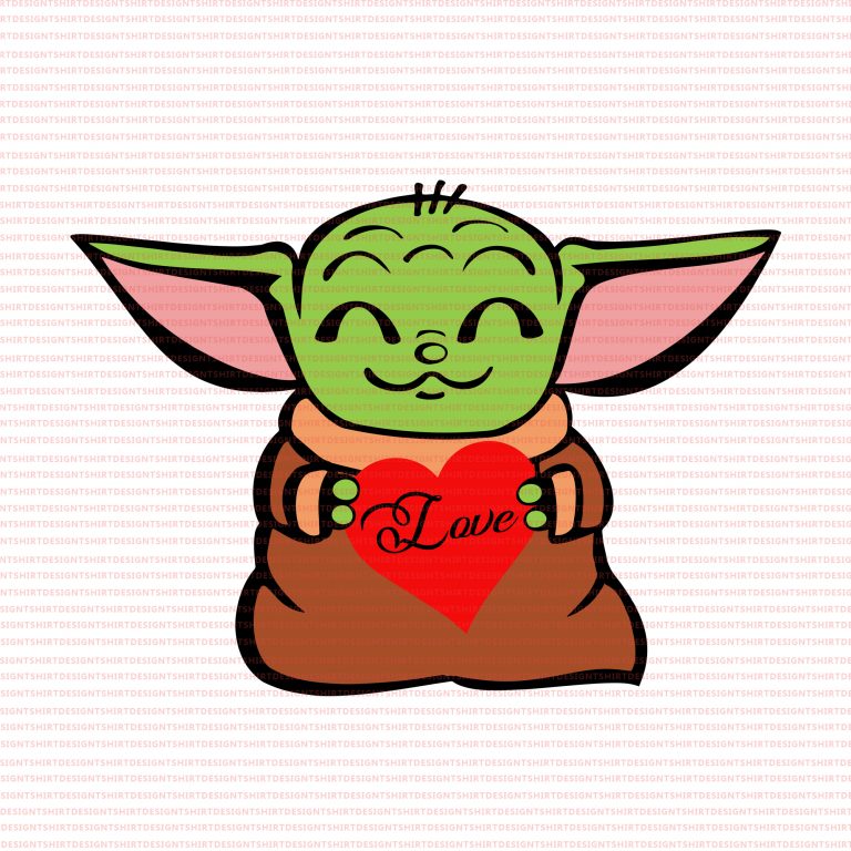 Download Baby yoda valentine svg,Baby yoda heart svg,Baby yoda ...