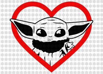 Free Free 303 Baby Yoda Svg Valentine SVG PNG EPS DXF File
