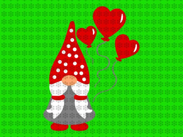 Gnomes Valentine Svg Gnomes Svg Valentine Svg Valentines Day Svg Png Dxf Eps Ai Files T Shirt Design Template