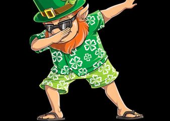 Dabbing Leprechaun Hawaiian T Shirt St Patricks Day Surfing Art Print by  LiqueGifts