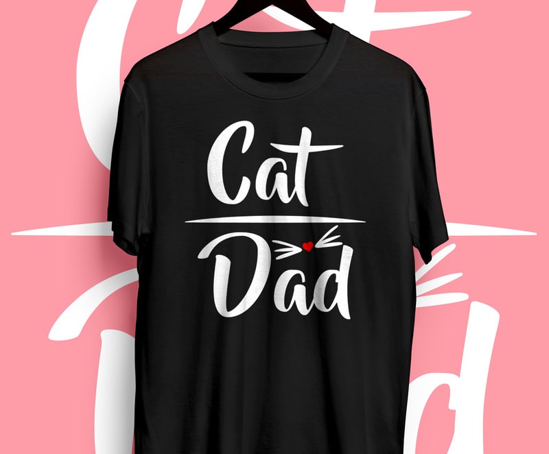 Cat dad t-shirt graphic t-shirt design - Buy t-shirt designs