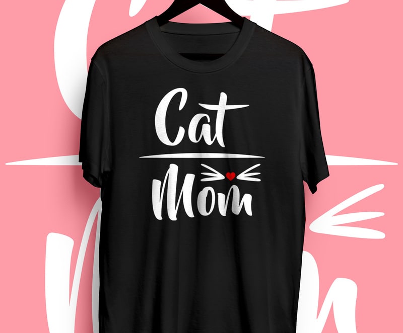 CAT MOM T-SHIRT graphic t-shirt design - Buy t-shirt designs