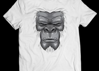 Gorilla Face – Vector T-shirt Design