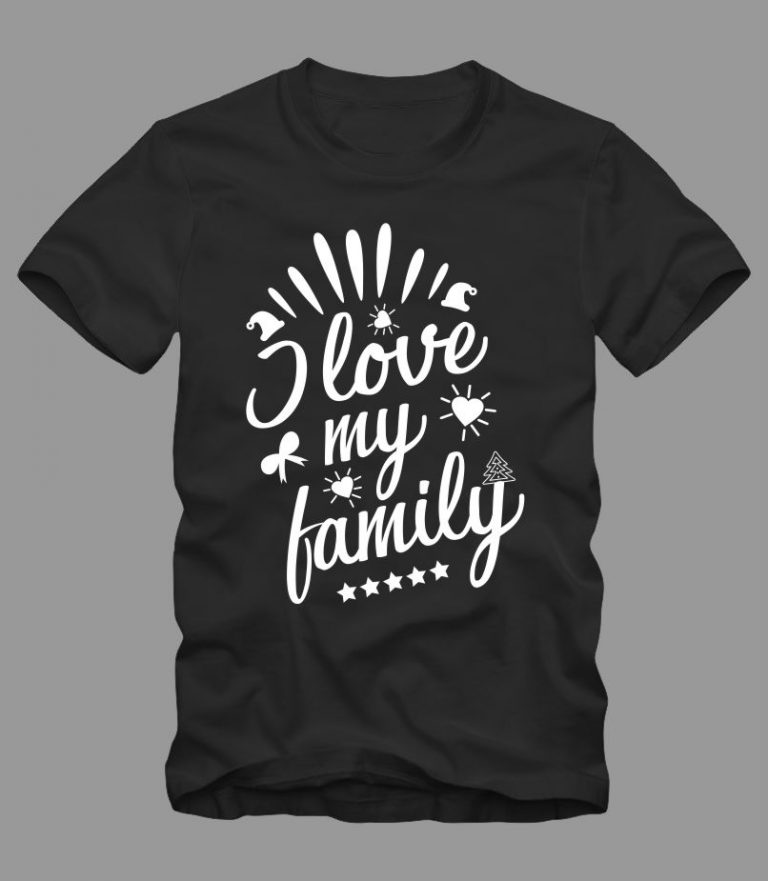 I love my family t shirt vector design template - Buy t-shirt designs