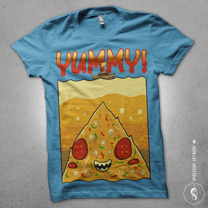 yummy monsta jaws parody grahic design t shirt designs for merch teespring and printful