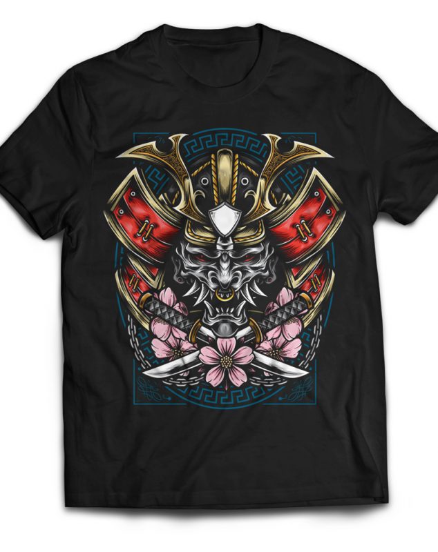 Oni Samurai commercial use t-shirt design