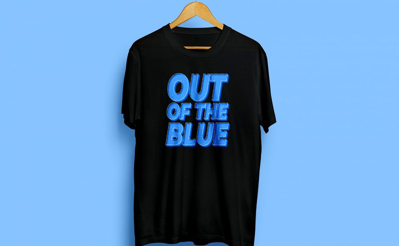 Out of the blue tshirt design