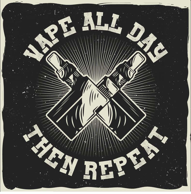 Vape all day then repeat t shirt design png - Buy t-shirt designs