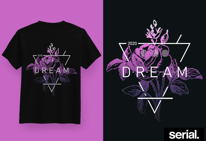 ◍ ᴅʀᴇᴀᴍ ◍ Geometric Trendy Graphic T-Shirt Design - Buy t