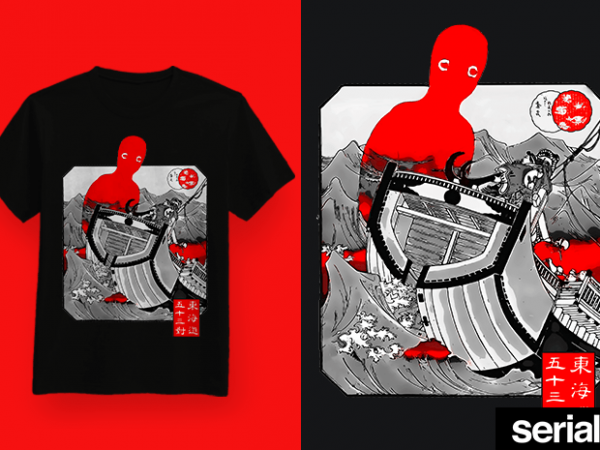 ◍ ɢʜᴏꜱᴛ ꜱʜɪᴘ ◍ japanese streetwear graphic t-shirt design