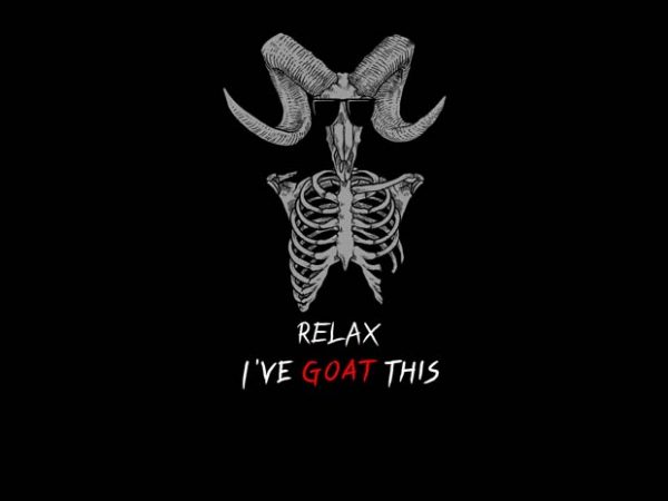 Relax goat design for t shirt