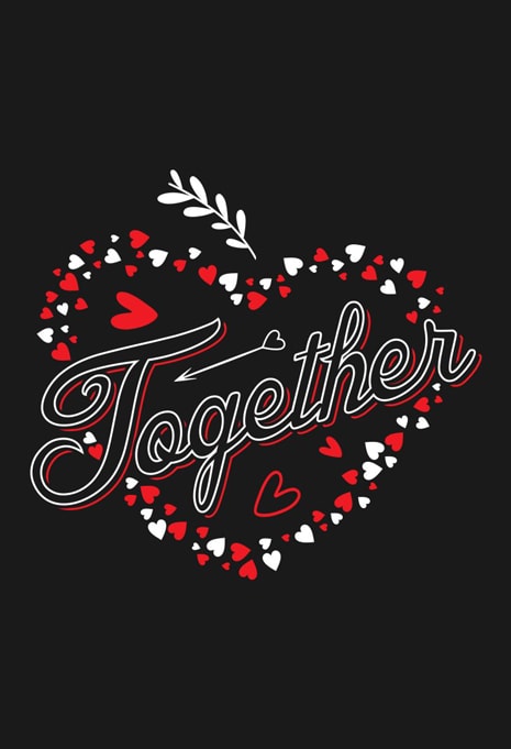 Forever together love couple design t shirt vector template 2 - Buy t ...