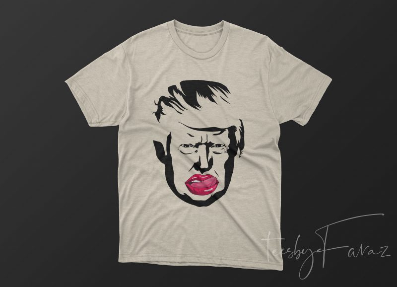 Pack of 3 Trump Faces t shirt design template