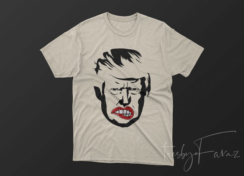 Pack of 3 Trump Faces t shirt design template