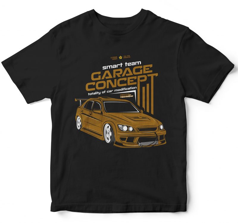 25 pop car style t-shirt designs combined with lettering design bundles