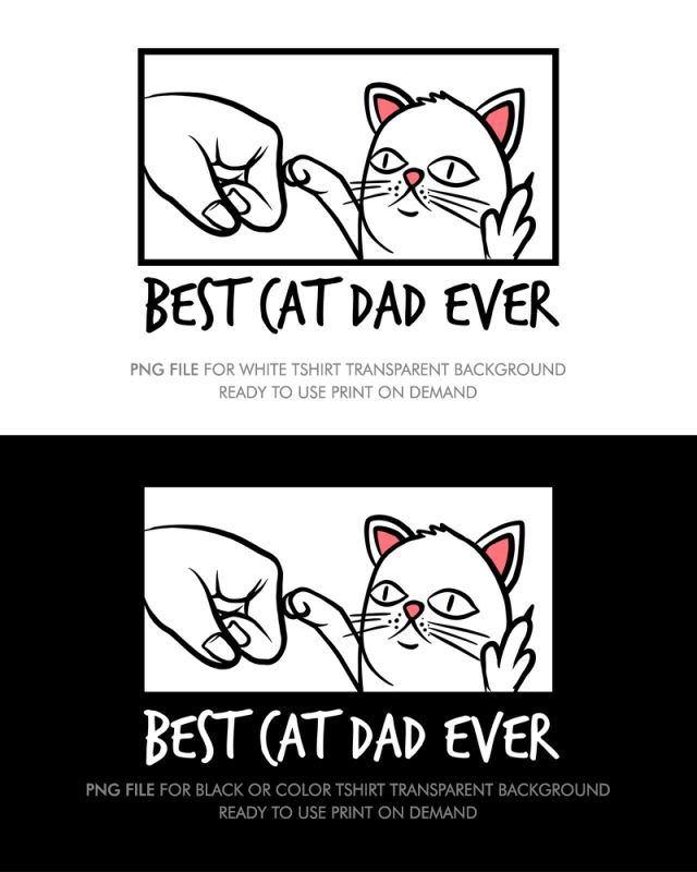 Best Cat Dad Ever Vector