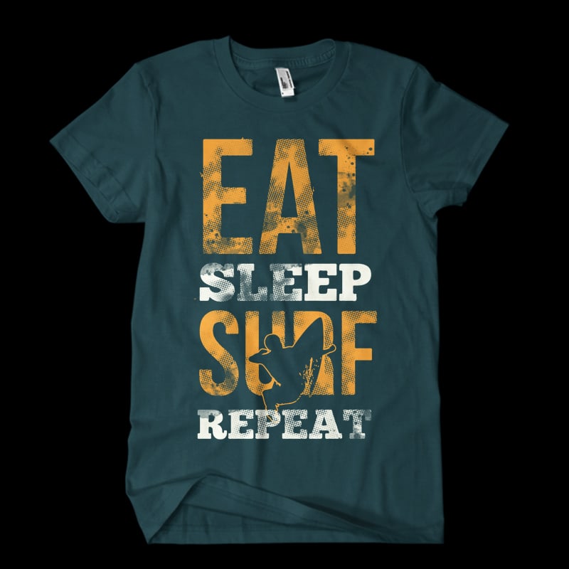 eat surf shirt design png