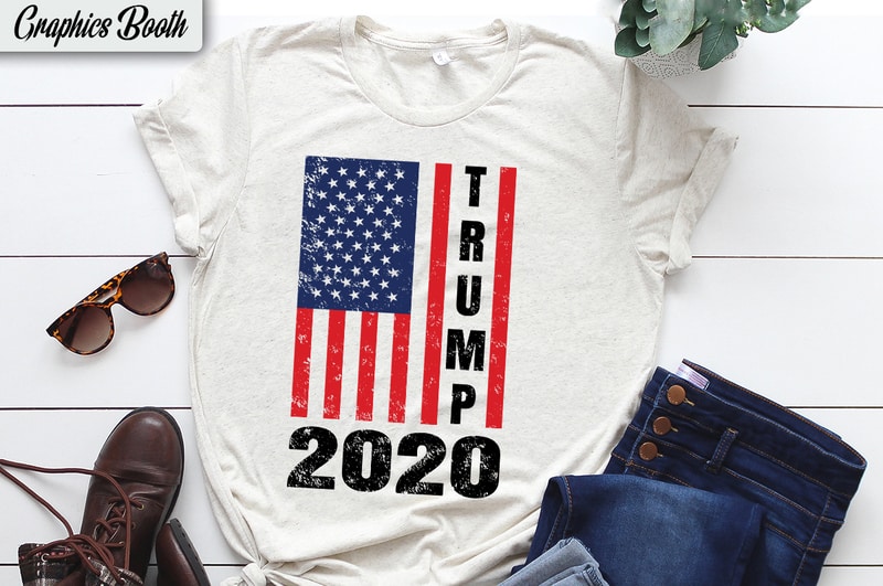 Trump Election 2020 graphic t-shirt design, vector T-shirt Design ...