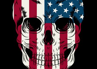 Skull of America 1 t-shirt design for commercial use