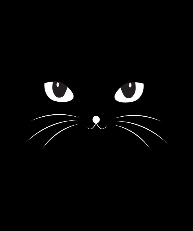 Black CAT graphic t-shirt design for sale - Buy t-shirt designs