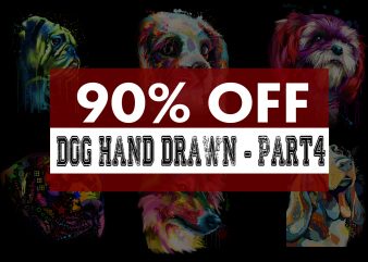 Super Cool Dog Hand Drawn Bundle – Part 4 -23 Designs