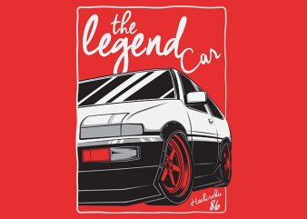 Hachiroku 86 The Legend Car t-shirt design