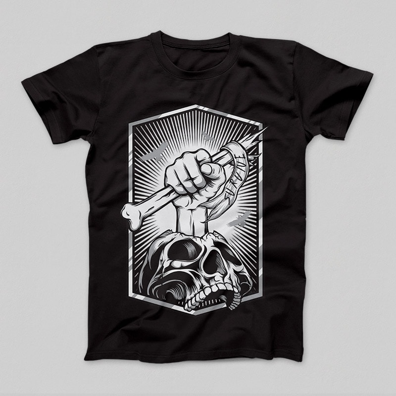 Skull Surviver commercial use t-shirt design