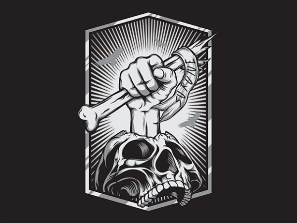 Skull surviver commercial use t-shirt design