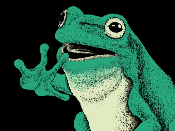 The frog shirt design png