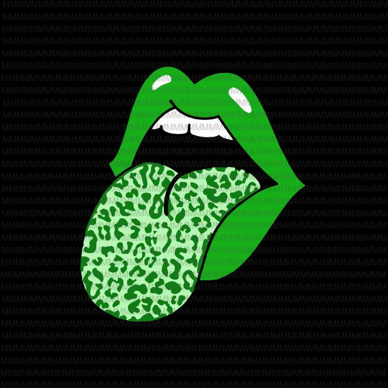 Green Lips Leopard Tongue Trendy Graphic Animal svg, Green Lips Leopard Tongue svg,png, dxf, eps, ai file buy t shirt design artwork