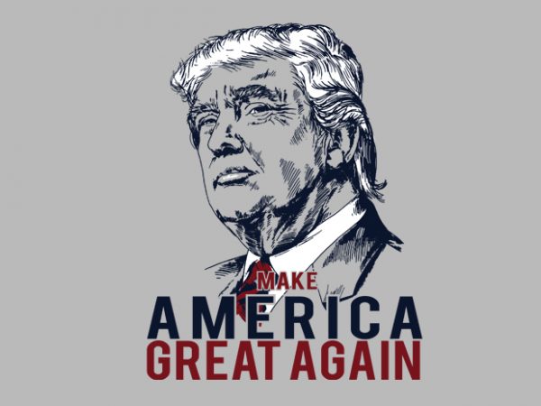 Make america great again trump graphic t-shirt design