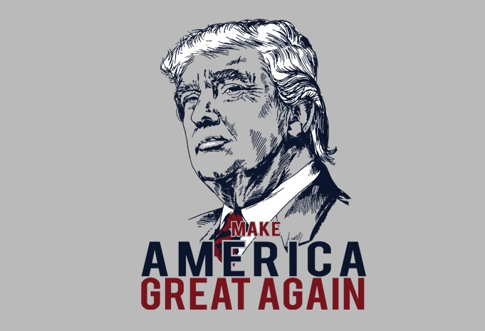 Make America Great Again Trump graphic t-shirt design - Buy t-shirt designs