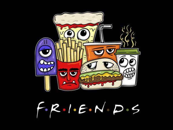 Junk foods t shirt design for sale