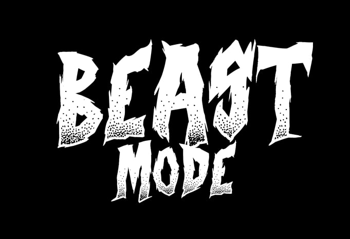 beast mode typo ready made tshirt design - Buy t-shirt designs