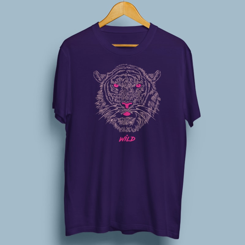 WILD t-shirt design png